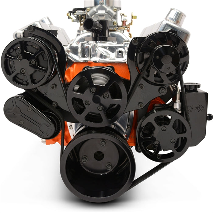Big Block Chevy S-Drive 8 Rib Pulley Kit Raven Series – Hi Tech Classics