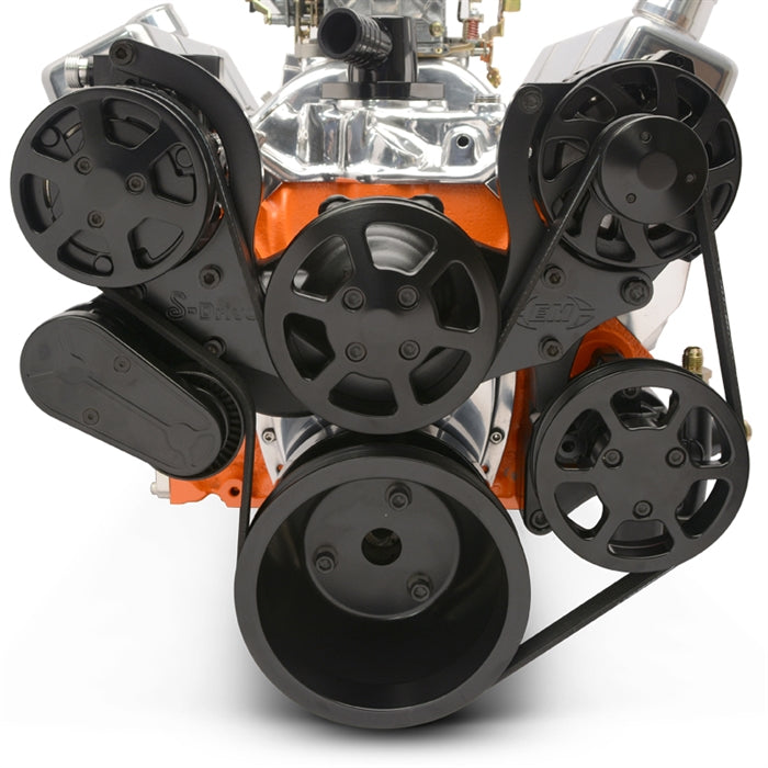 Small Block Chevy S-Drive 6 Rib Pulley Kit Raven Series – Hi Tech Classics