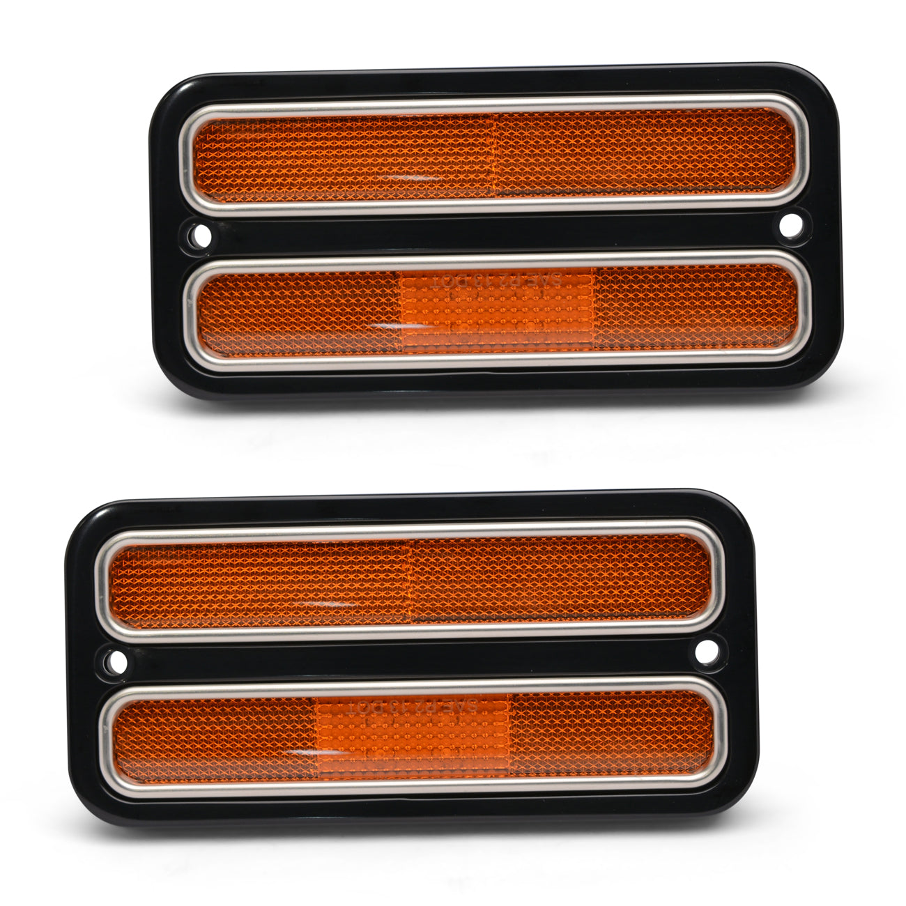 Billet Marker Light Bezels w/ Amber Lights - 1967-72 Chevy C-10 Truck ...
