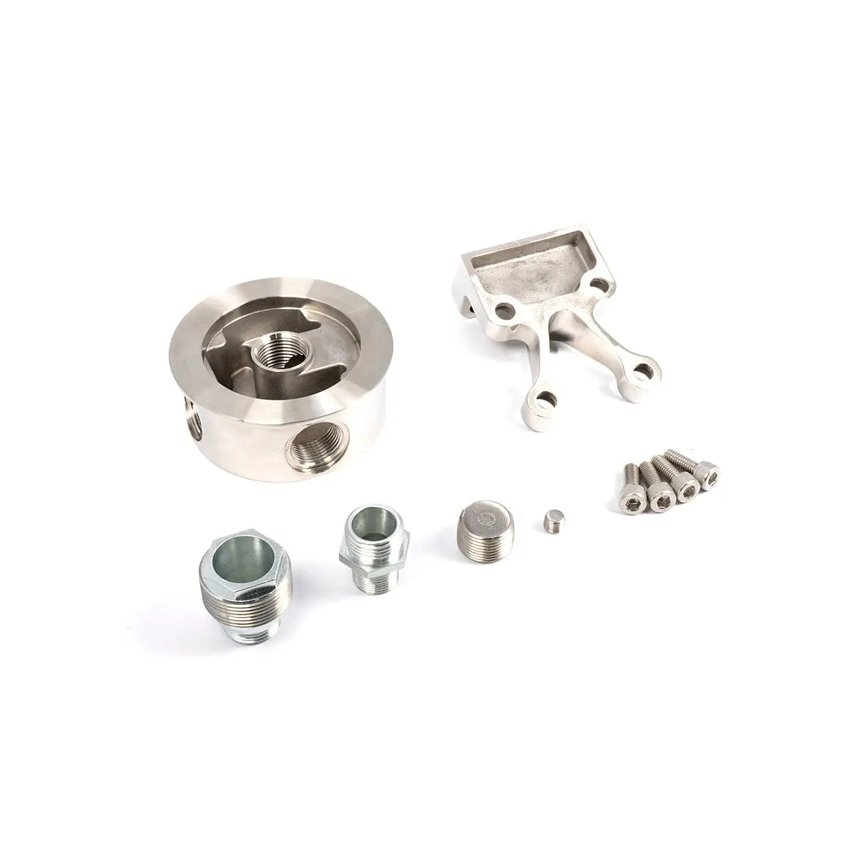 Remote Oil Filter Mount Kit - Polished 304 Stainless Steel – Hi Tech ...