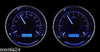 Dakota Digital VHX Universal Dual 5" Round Analog Gauges carbon blue VHX-1014-CB